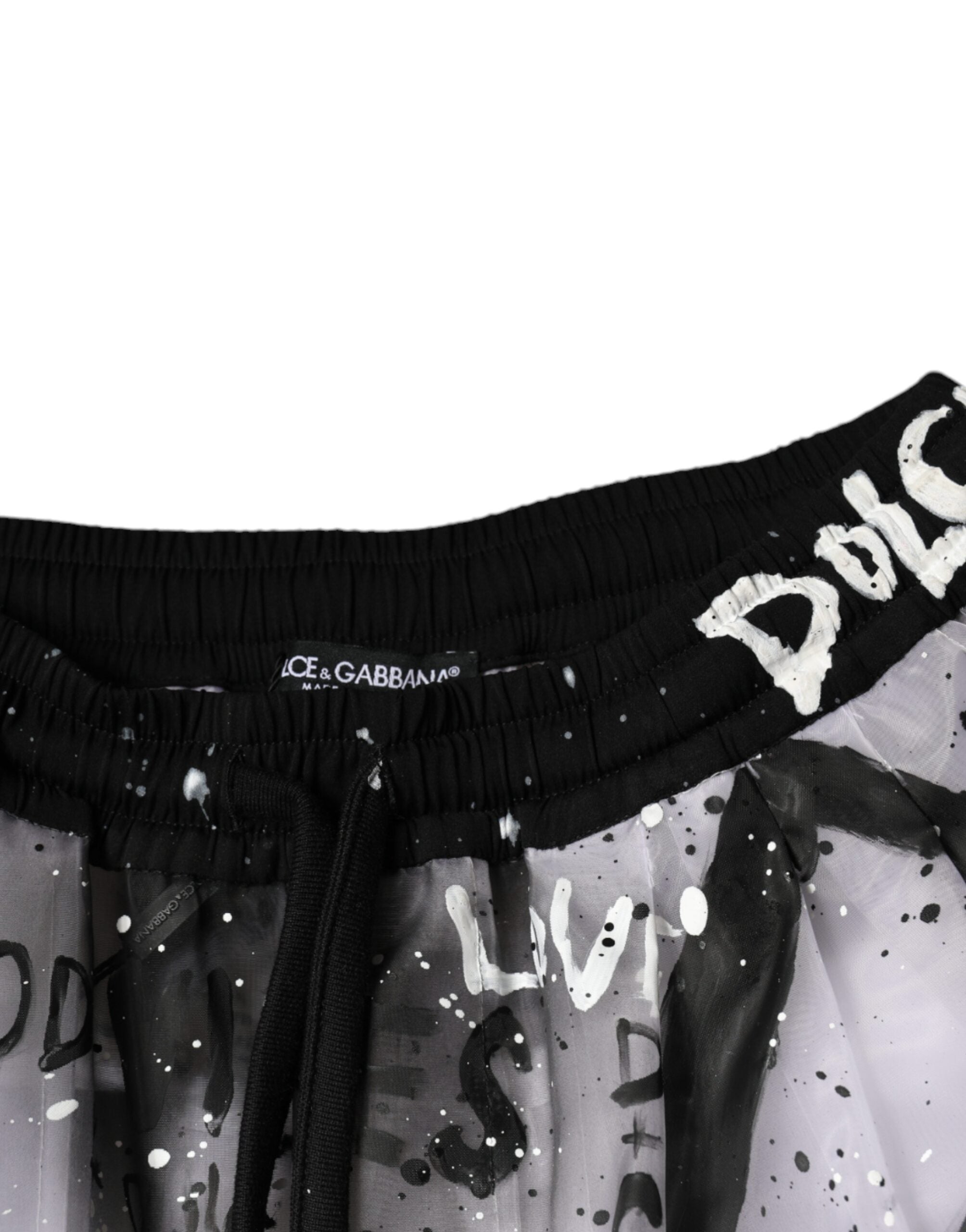 Dolce &amp; Gabbana White See Through Logo Cropped Cargo Pants