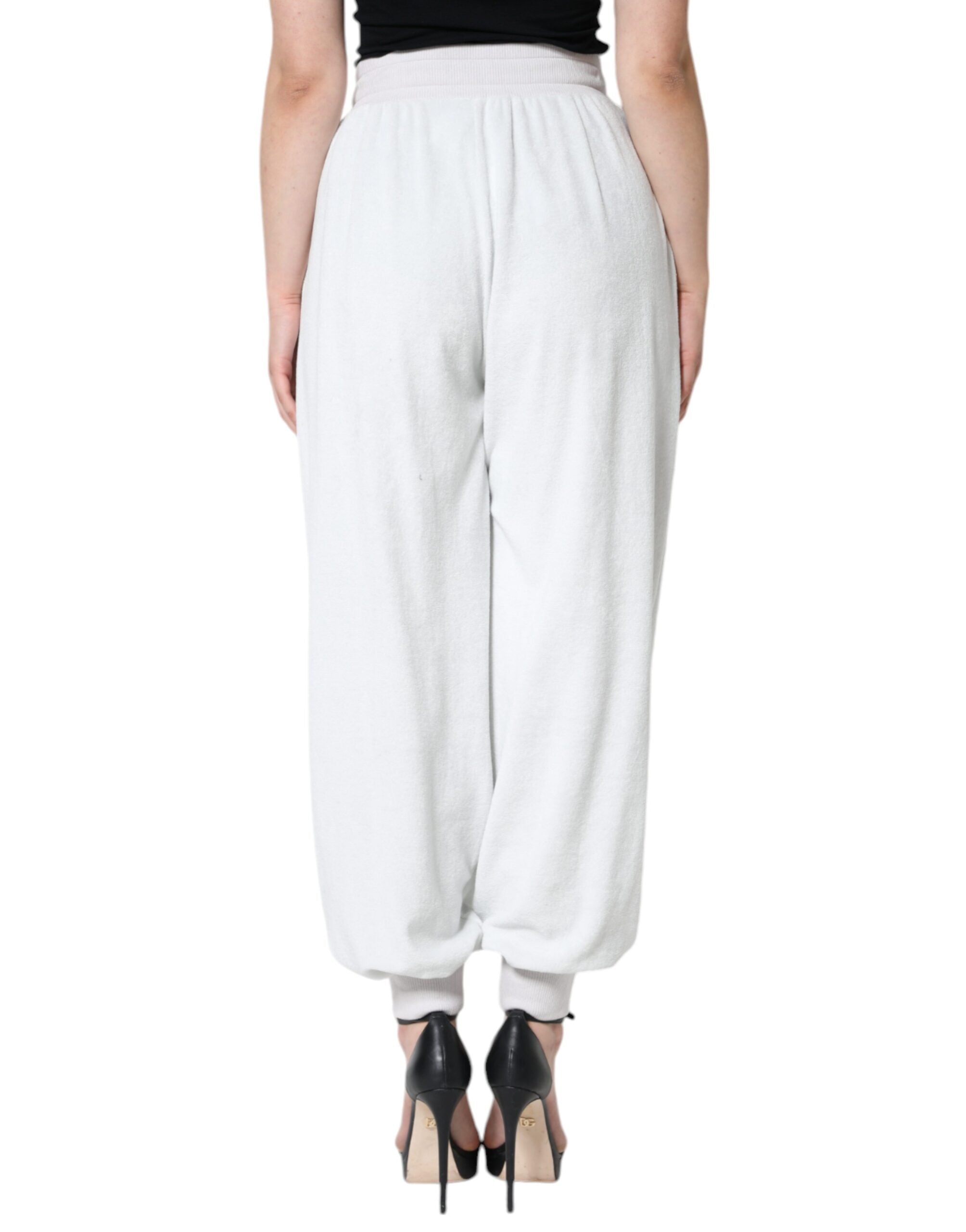 Dolce &amp; Gabbana White Nylon Jogger Sweatpants Pants
