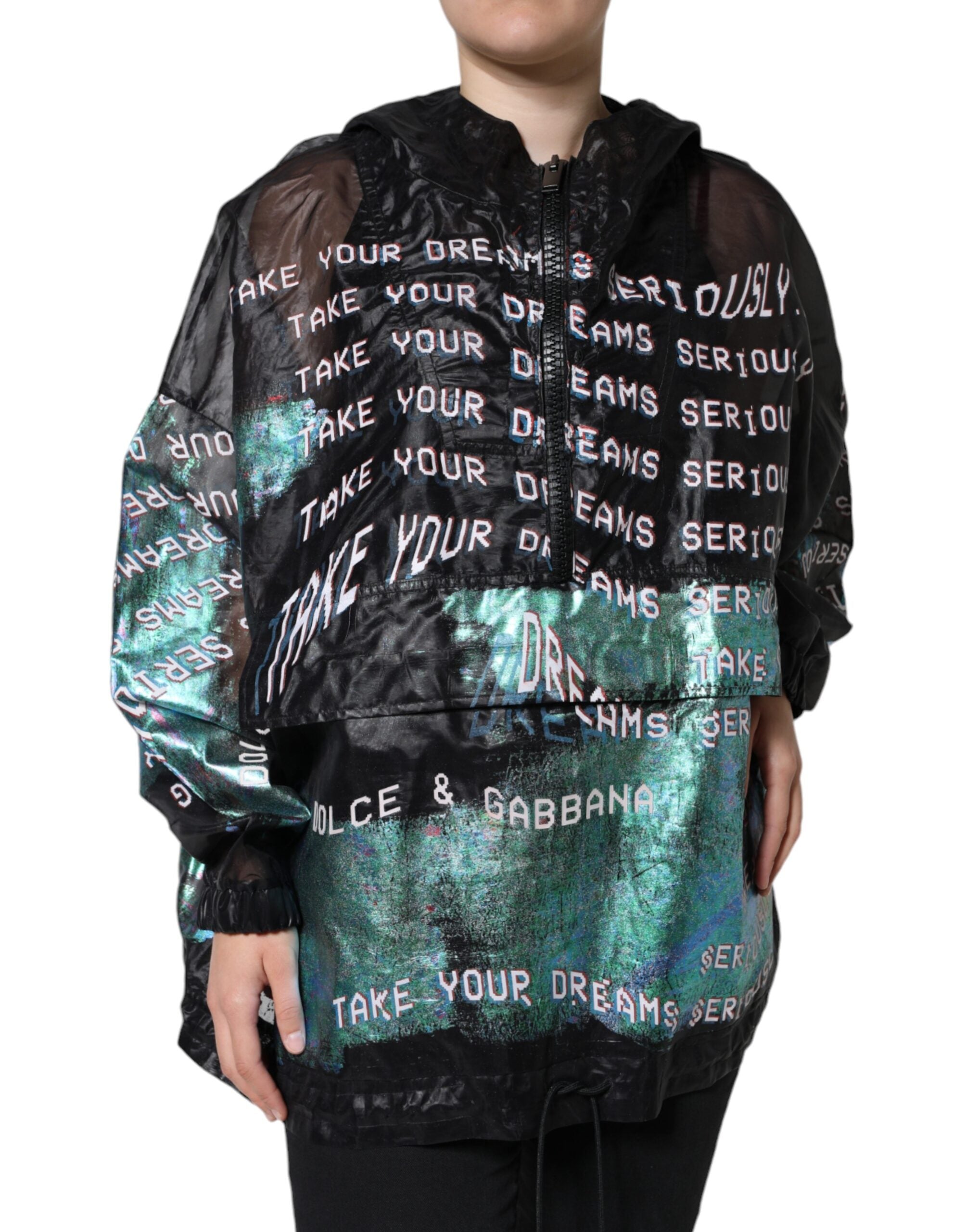 Dolce &amp; Gabbana Multicolor Print Hooded Sweatshirt Sweater