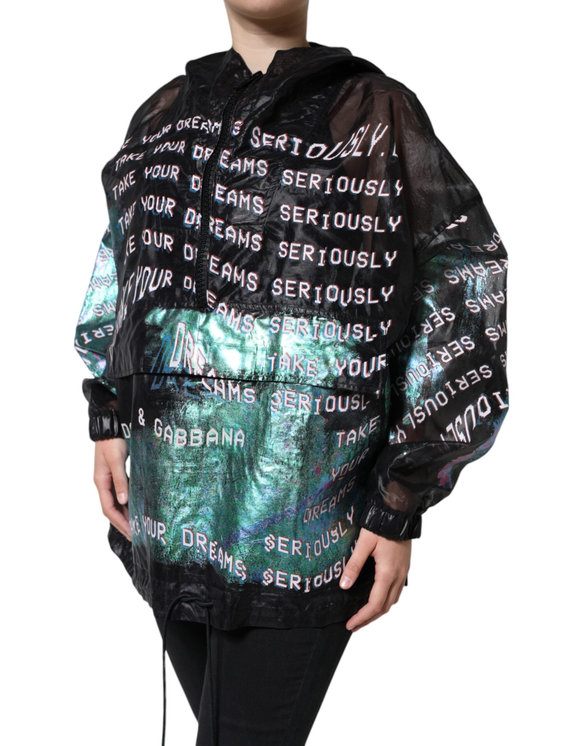 Dolce &amp; Gabbana Multicolor Print Hooded Sweatshirt Sweater