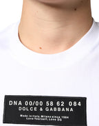 Dolce &amp; Gabbana White Cotton DG Applique Casual T-shirt
