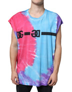 Dolce &amp; Gabbana Multicolor Tie Dye Cotton Sleeveless T-shirt