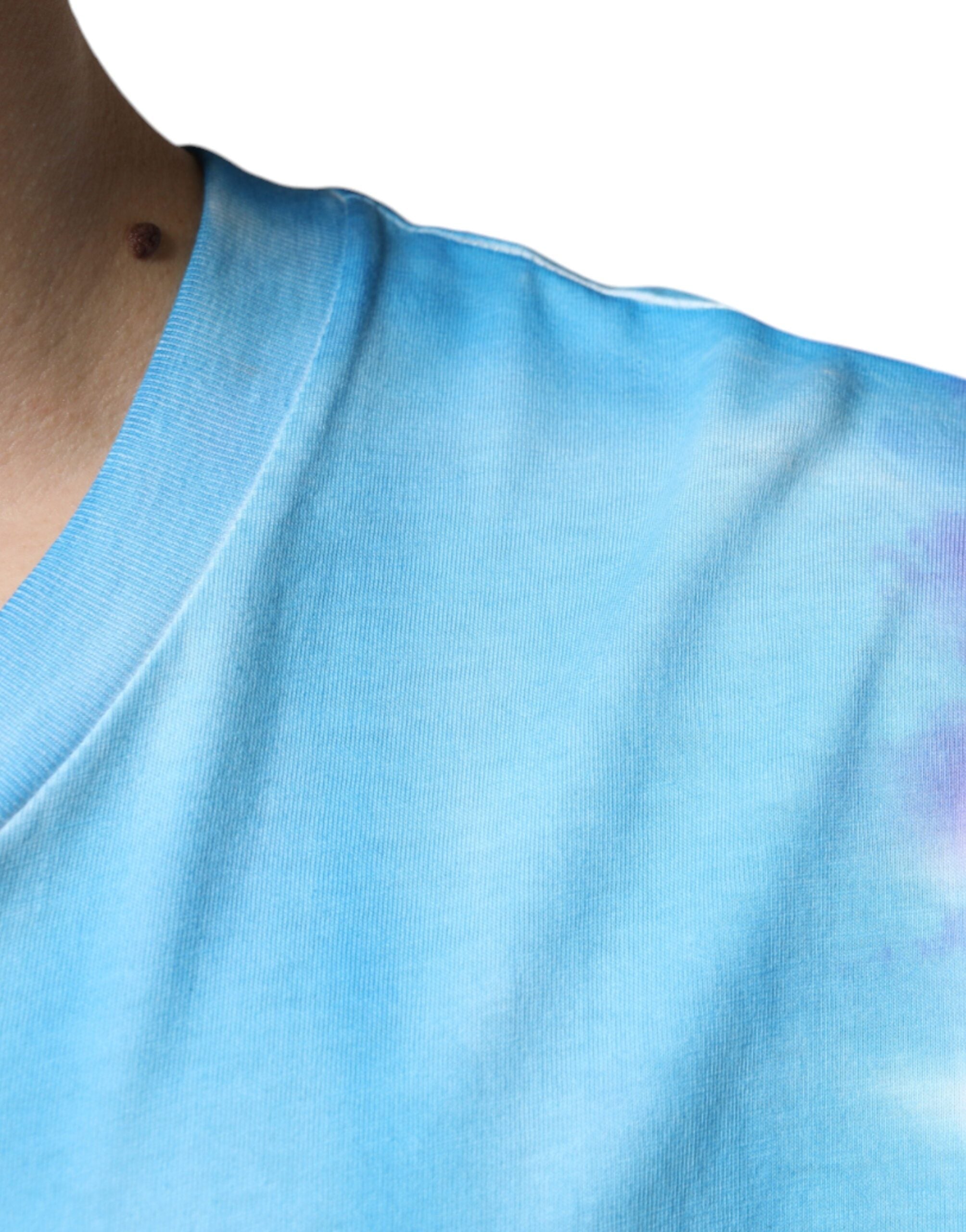Dolce &amp; Gabbana Multicolor Tie Dye Cotton Sleeveless T-shirt