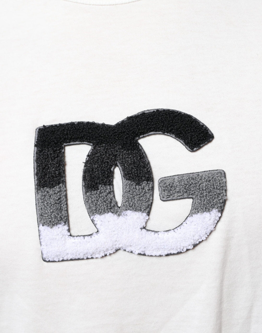 Dolce &amp; Gabbana White Cotton DG Logo Print T-shirt