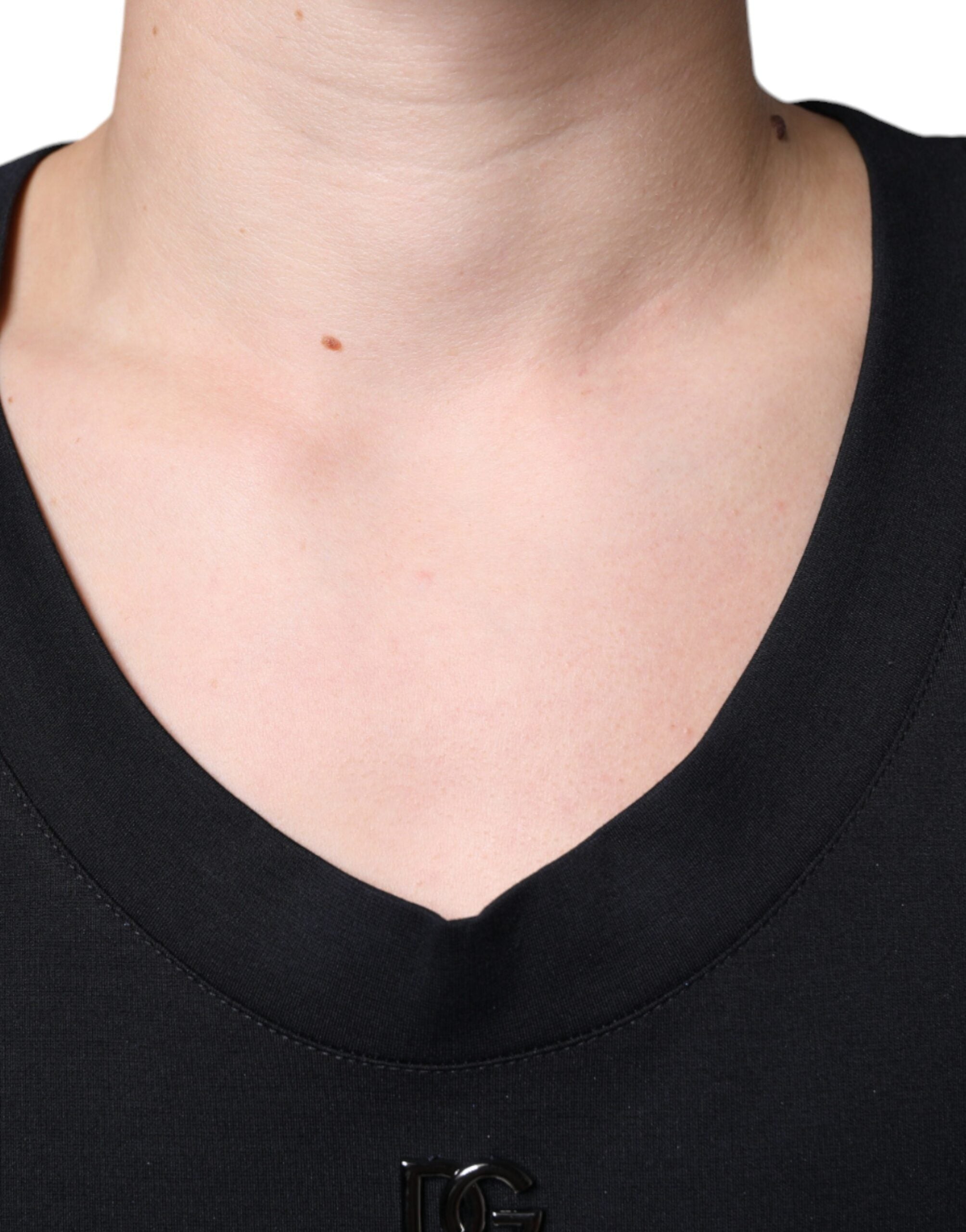 Dolce &amp; Gabbana Black Cotton Born To Be Free Sleeveless T-shirt