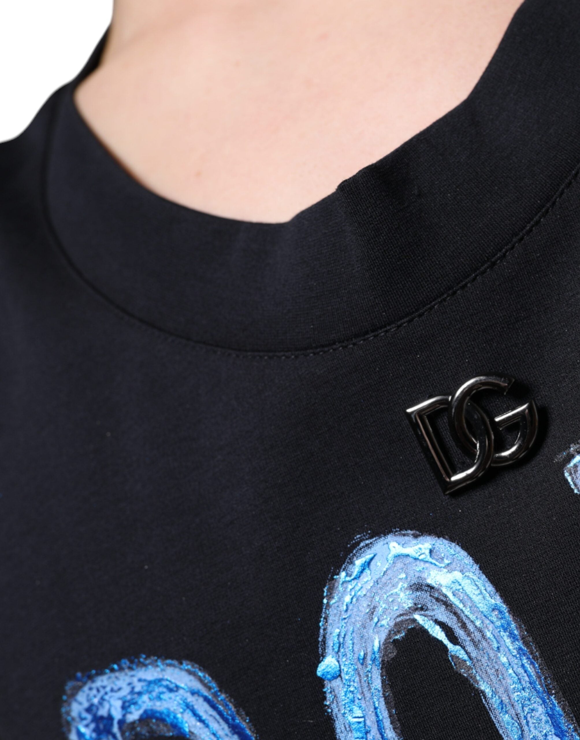 Dolce &amp; Gabbana Black Cotton Born To Be Free Sleeveless T-shirt