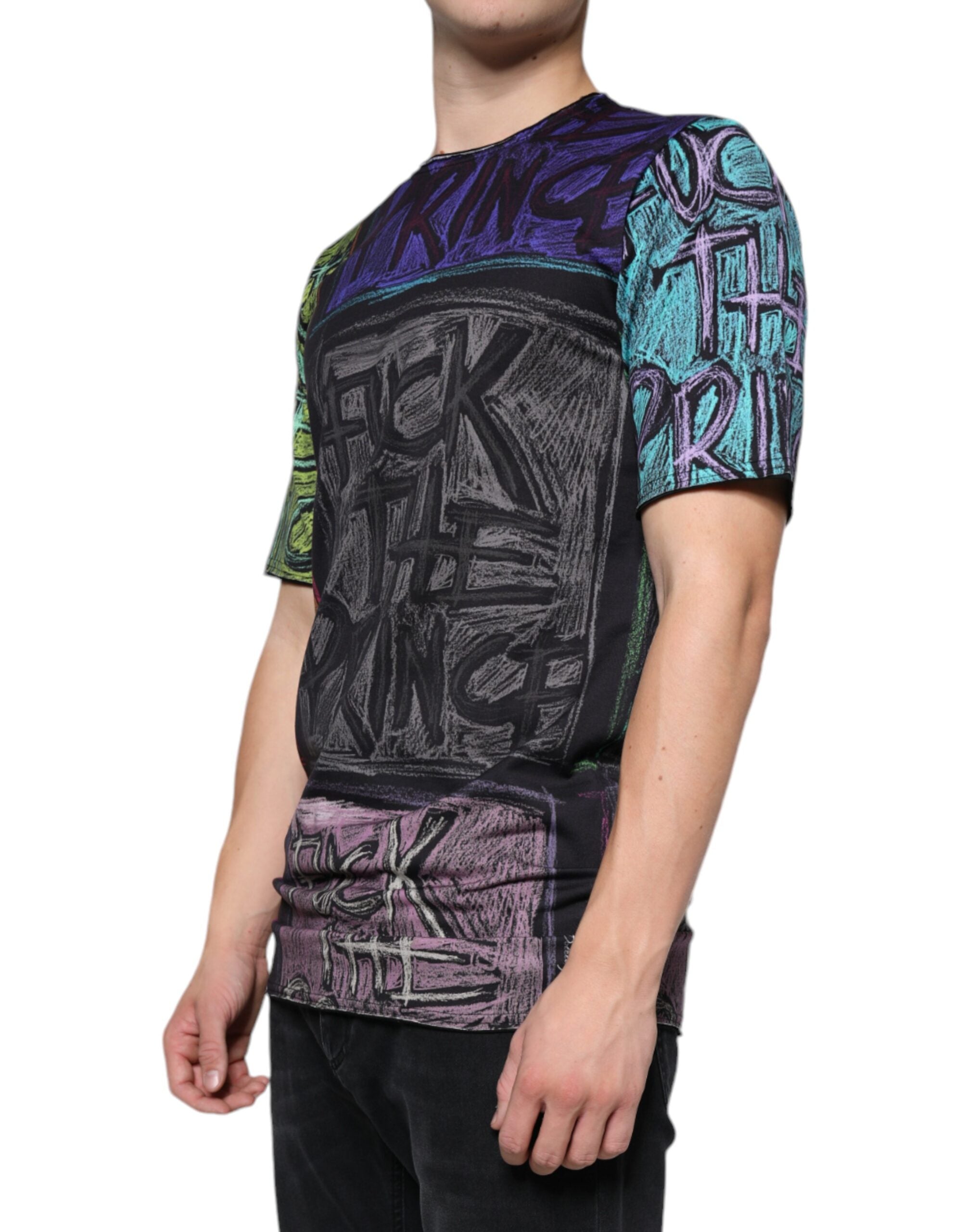 Dolce &amp; Gabbana Multicolor Graphic Print Cotton T-shirt