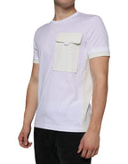 Dolce &amp; Gabbana White Cotton Pocket Short Sleeves T-shirt