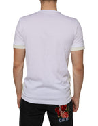 Dolce &amp; Gabbana White Cotton Pocket Short Sleeves T-shirt