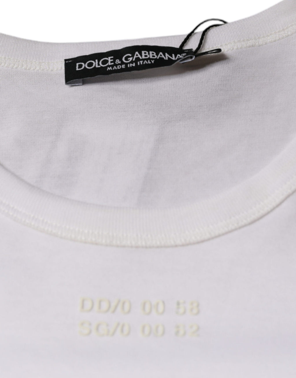 Dolce &amp; Gabbana White Cotton Pocket Short Sleeves T-shirt