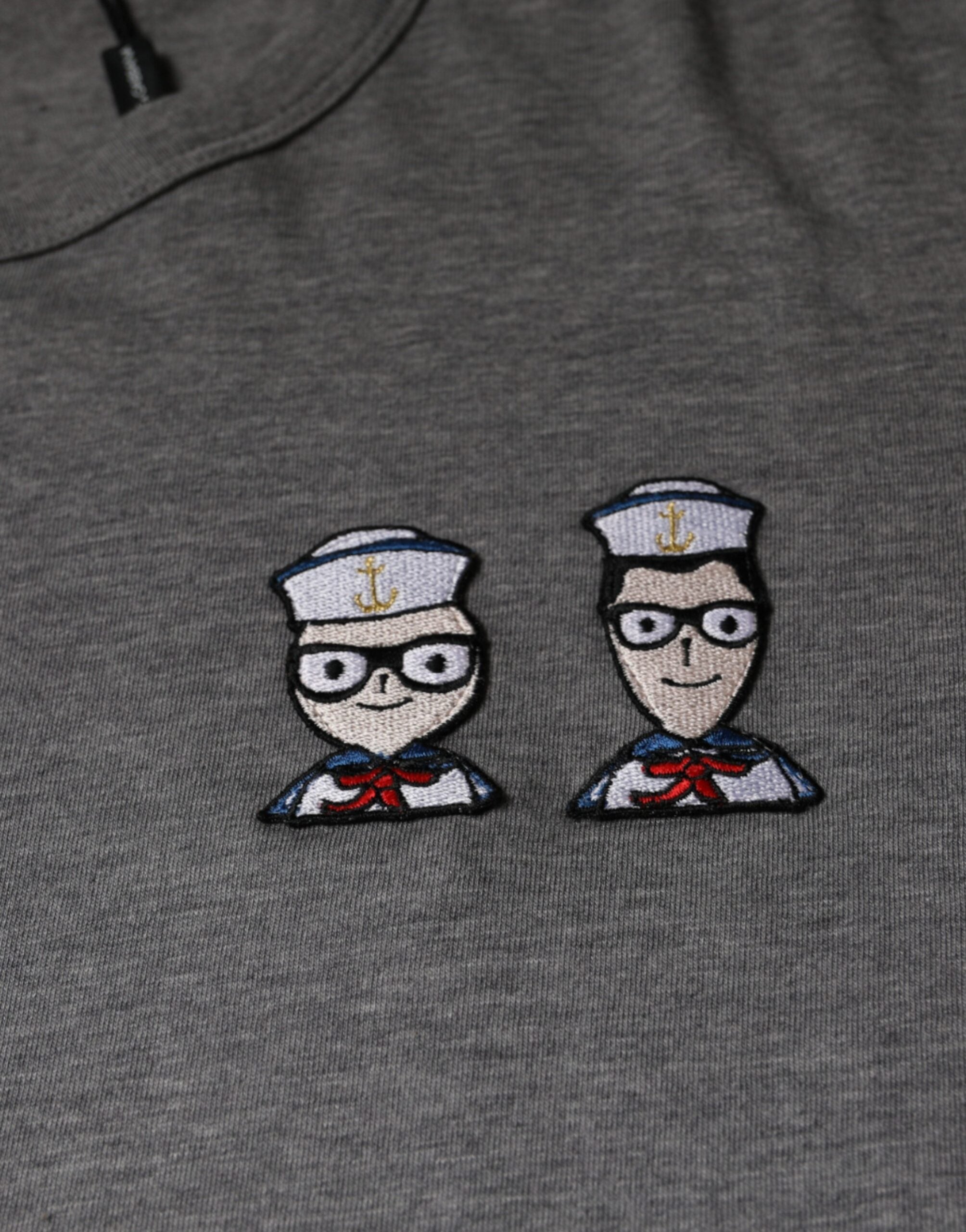 Dolce &amp; Gabbana Gray Cotton #DGFamily Short Sleeves T-shirt