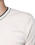 Dolce &amp; Gabbana Off White Cashmere Short Sleeves T-shirt