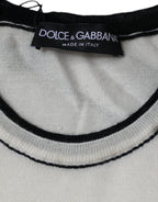 Dolce &amp; Gabbana Off White Cashmere Short Sleeves T-shirt