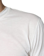 Dolce &amp; Gabbana Off White Cotton Short Sleeves T-shirt