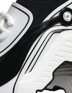 Dolce &amp; Gabbana White Black Logo Plaque Daymaster Sneakers Shoes