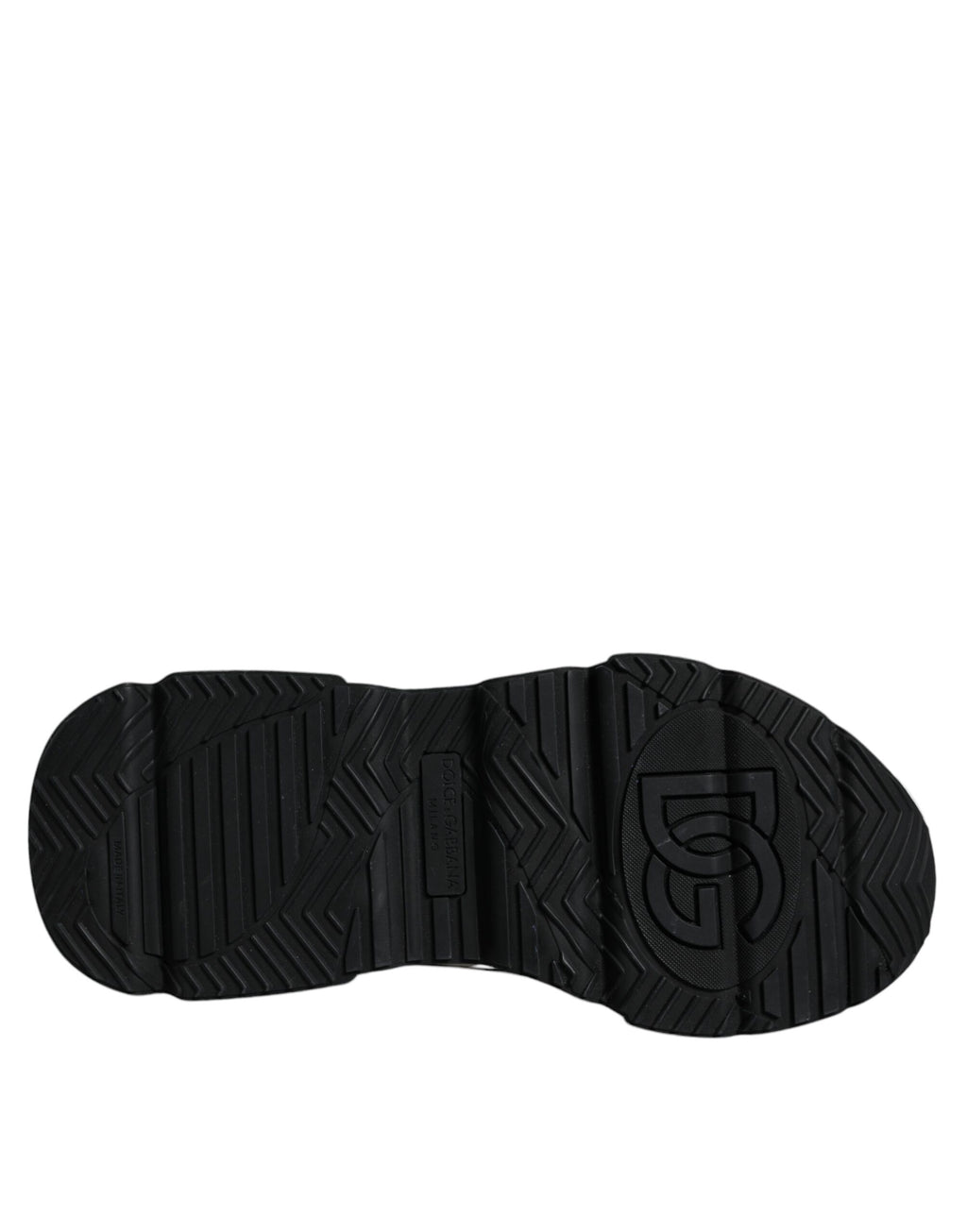 Dolce &amp; Gabbana White Black Logo Plaque Daymaster Sneakers Shoes