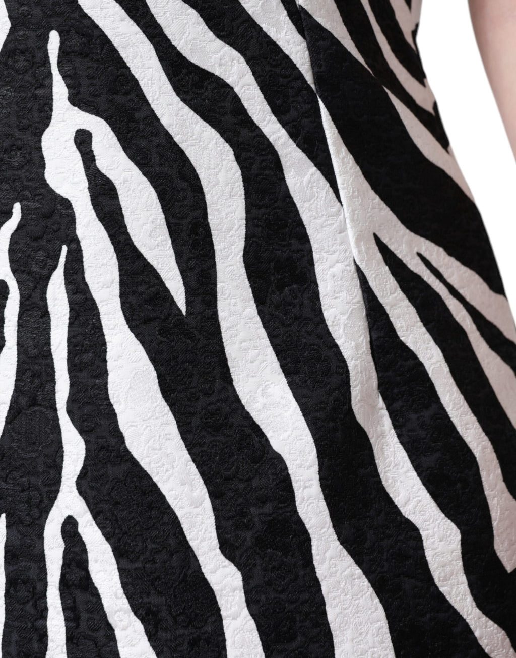 Dolce &amp; Gabbana Black White Zebra A-line Sheath Mini Dress