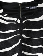 Dolce &amp; Gabbana Black White Zebra A-line Sheath Mini Dress