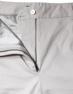 Dolce &amp; Gabbana White Cotton Mid Waist Cropped Skinny Pants