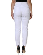 Dolce &amp; Gabbana White Cotton Stretch AUDREY Skinny Jeans