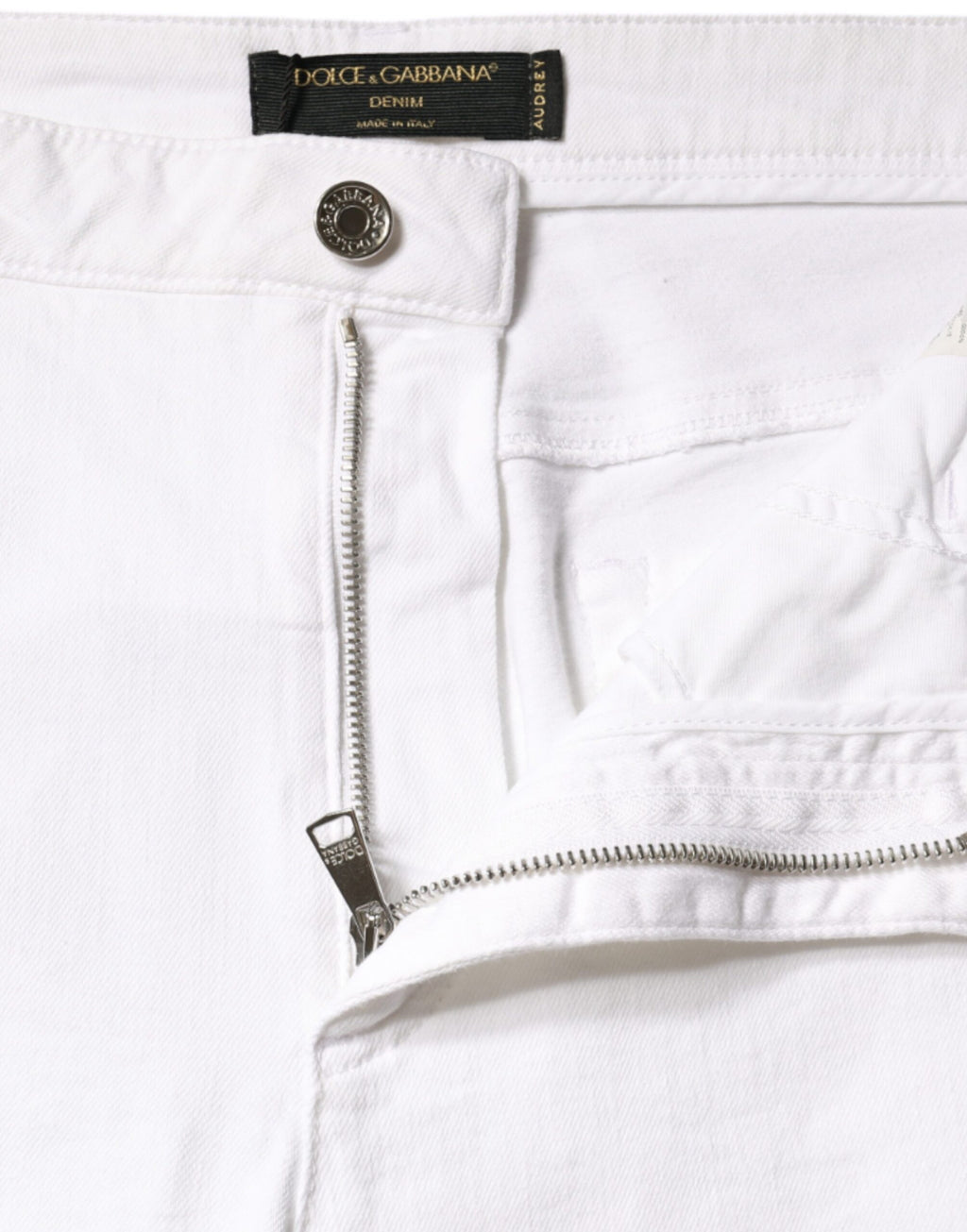 Dolce &amp; Gabbana White Cotton Stretch AUDREY Skinny Jeans