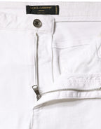 Dolce &amp; Gabbana White Cotton Stretch AUDREY Skinny Jeans