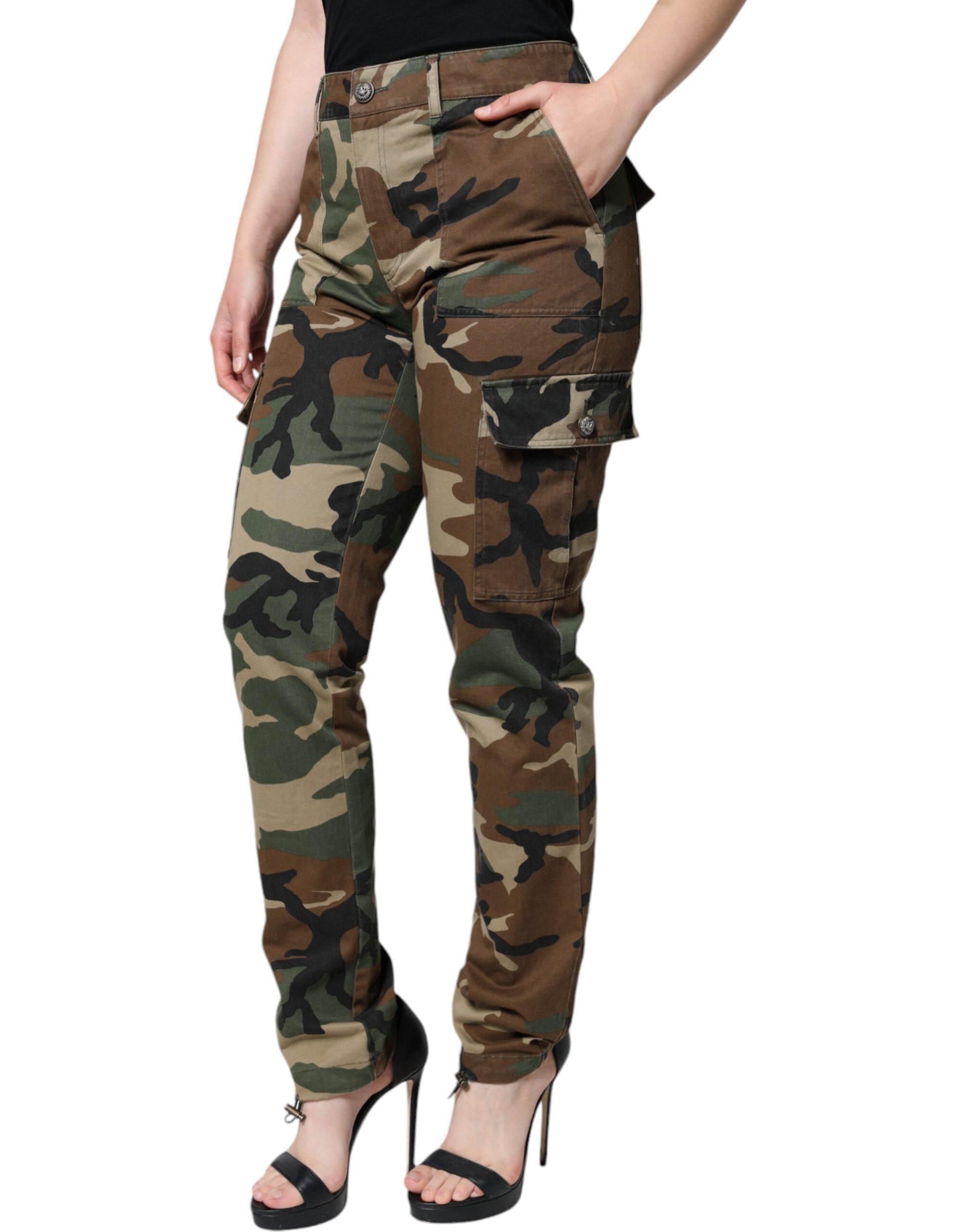 Dolce &amp; Gabbana Multicolor Camouflage Cargo Pants