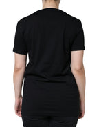 Dolce &amp; Gabbana Black Cotton Crew Neck Short Sleeve T-shirt