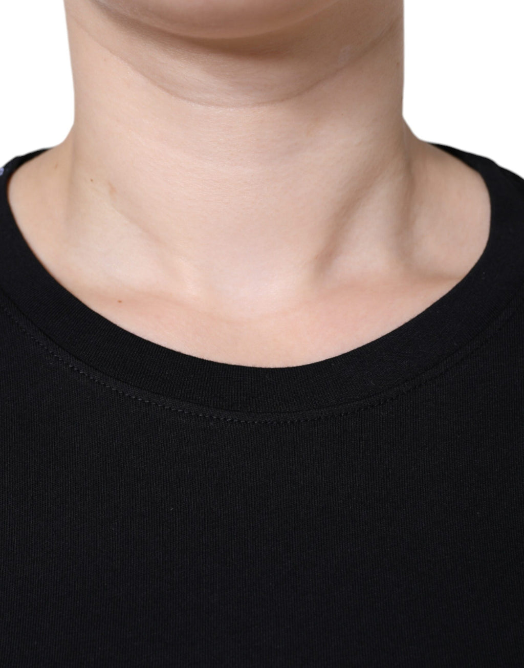 Dolce &amp; Gabbana Black Cotton Crew Neck Short Sleeve T-shirt