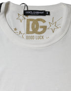 Dolce &amp; Gabbana White Cotton Crew Neck Short Sleeve T-shirt