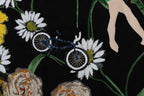Dolce &amp; Gabbana Black Embellished Daisy Brocade Skirt