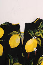 Dolce &amp; Gabbana Multicolor Lemon Silk Stretch T-Shirt