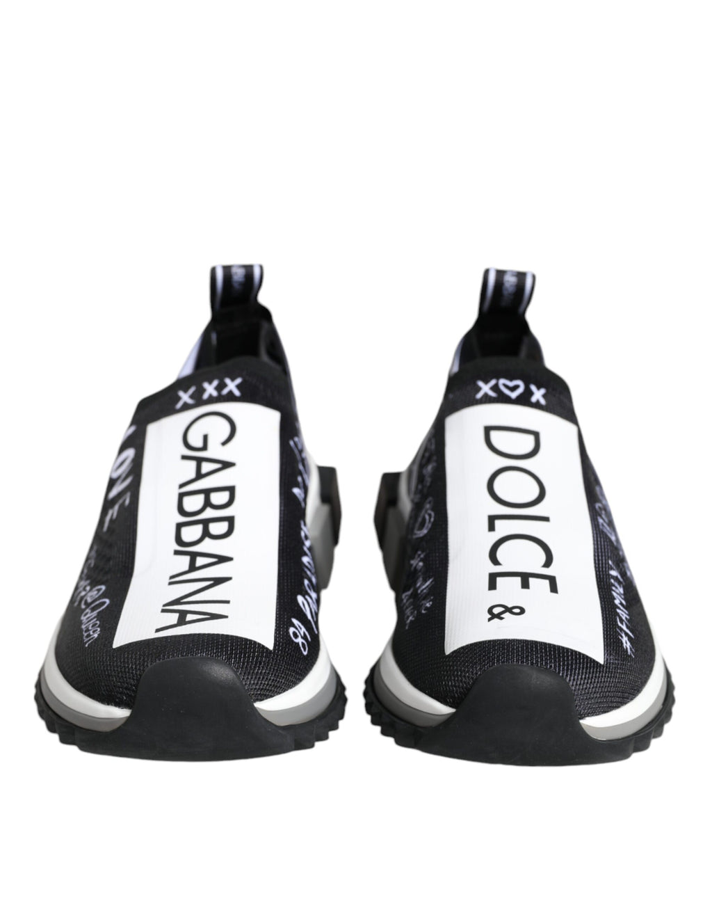 Dolce &amp; Gabbana Black White Sorrento Low Top Sneakers Shoes