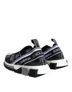 Dolce &amp; Gabbana Black White Sorrento Low Top Sneakers Shoes