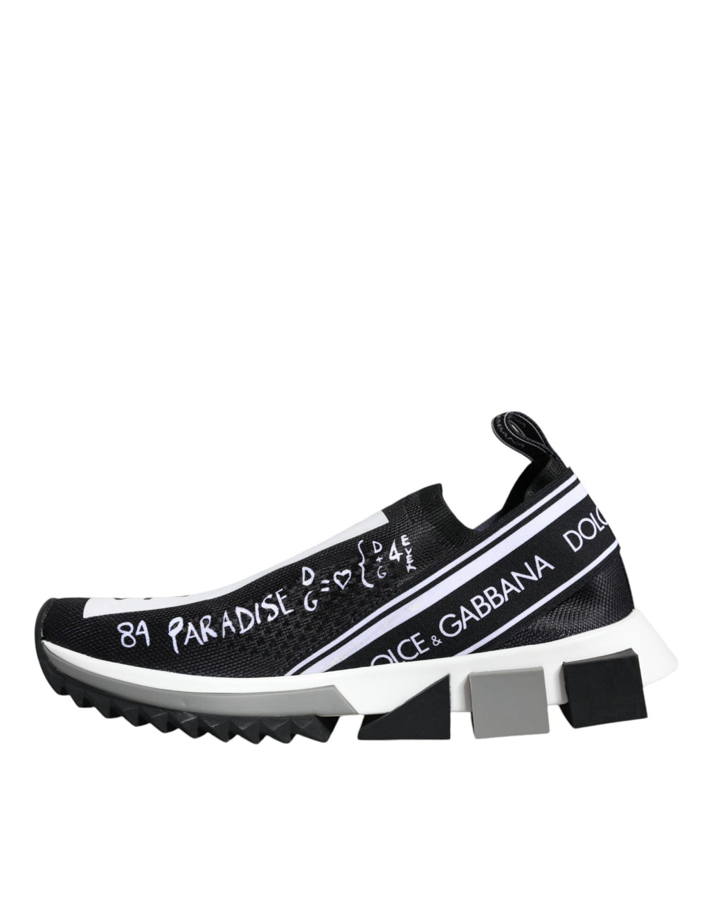 Dolce &amp; Gabbana Black White Sorrento Low Top Sneakers Shoes
