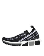 Dolce &amp; Gabbana Black White Sorrento Low Top Sneakers Shoes