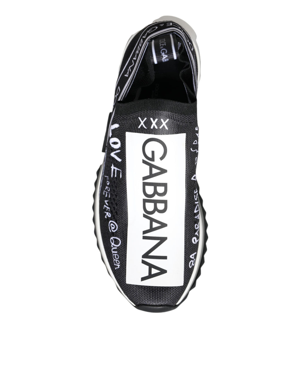 Dolce &amp; Gabbana Black White Sorrento Low Top Sneakers Shoes