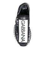 Dolce &amp; Gabbana Black White Sorrento Low Top Sneakers Shoes