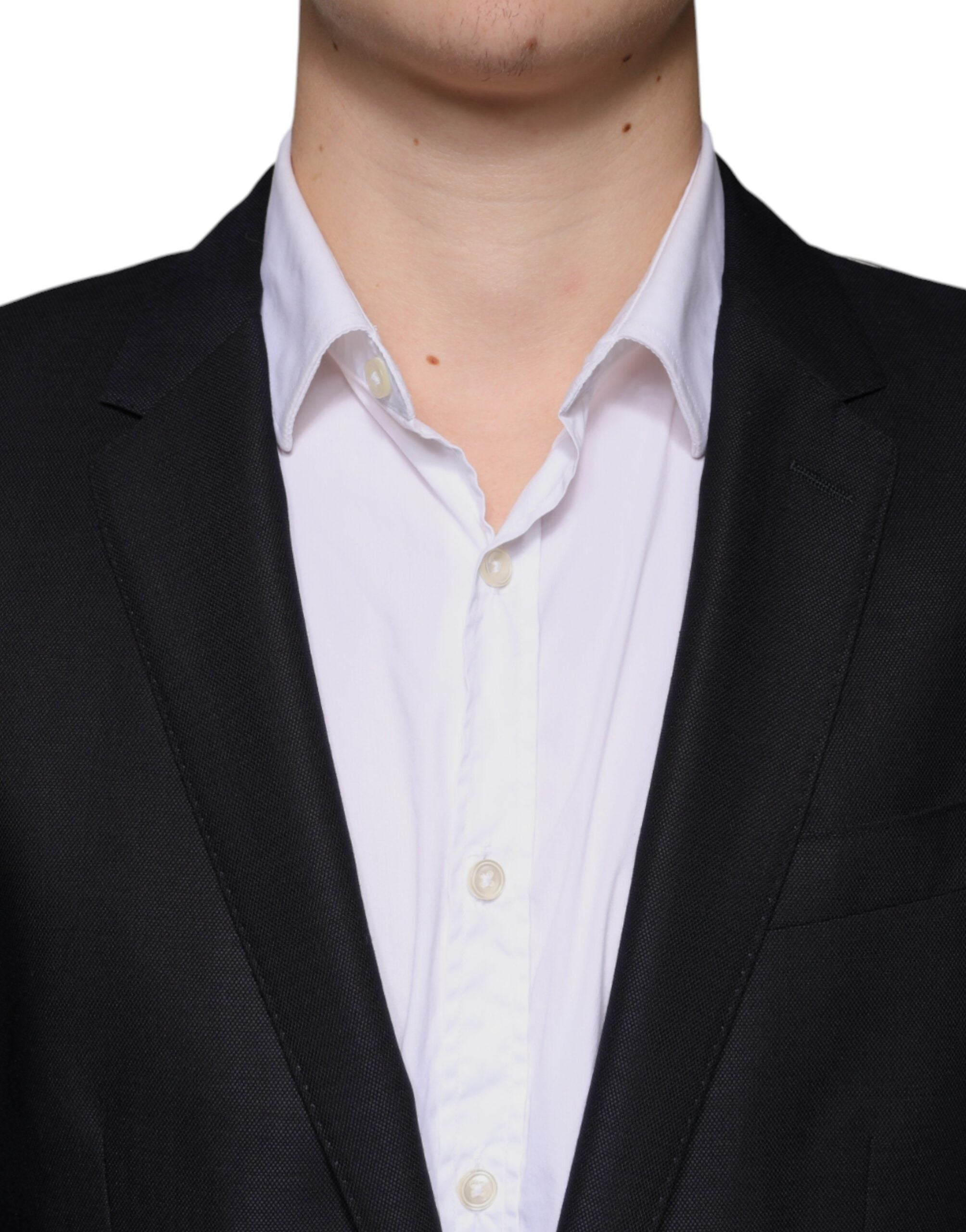 Dolce &amp; Gabbana Dark Blue Wool Single Breasted Dress Coat Blazer