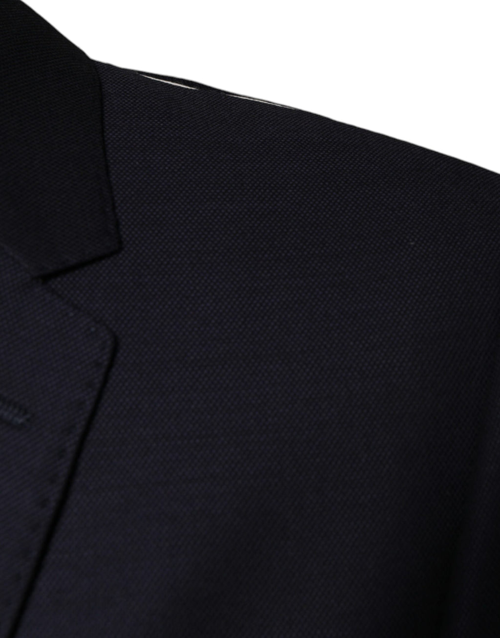 Dolce &amp; Gabbana Dark Blue Wool Single Breasted Dress Coat Blazer