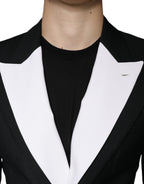 Dolce &amp; Gabbana Black White Single Breasted Dress Blazer