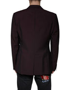 Dolce &amp; Gabbana Bordeaux Wool Single Breasted Dress Blazer