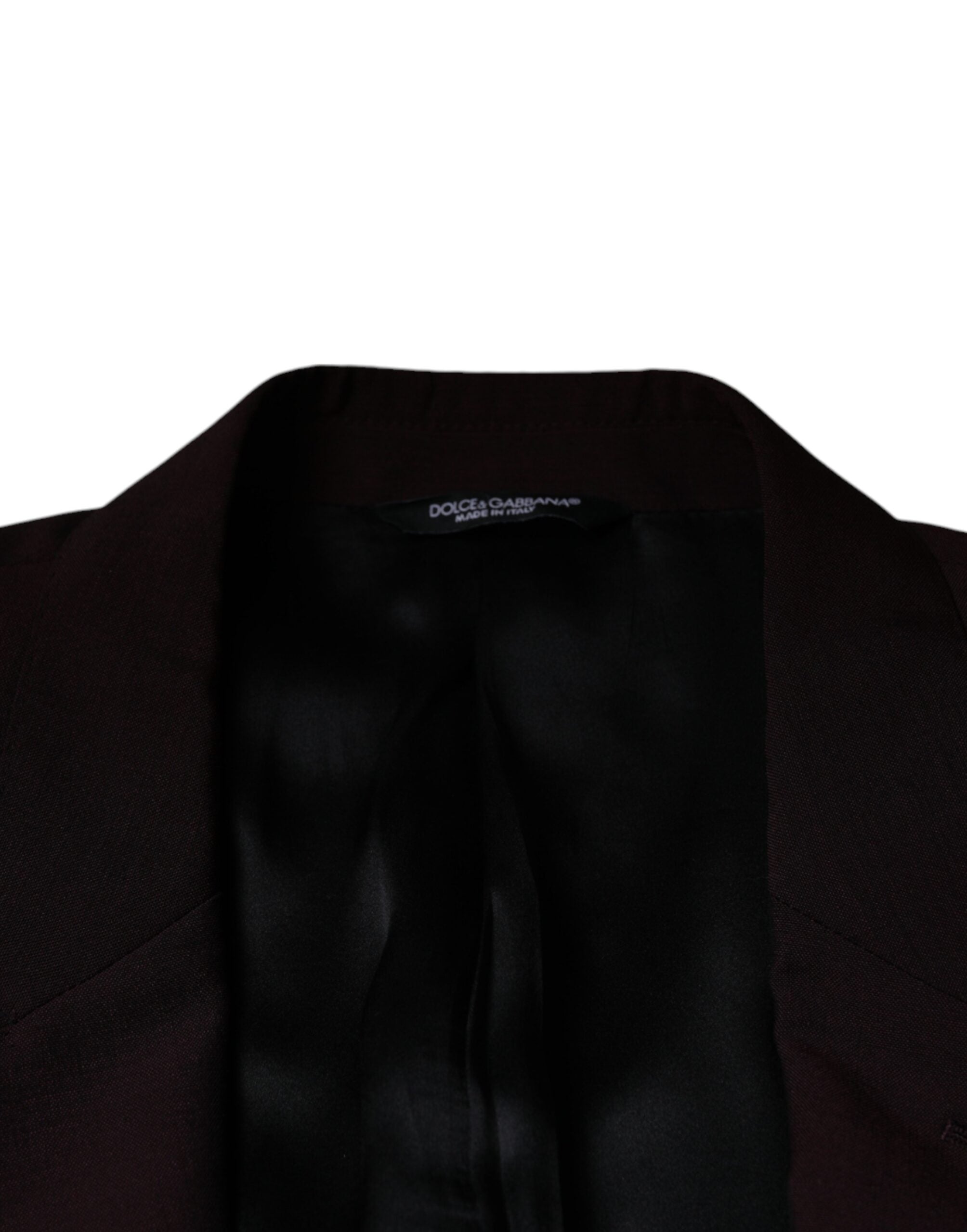 Dolce &amp; Gabbana Bordeaux Wool Single Breasted Dress Blazer