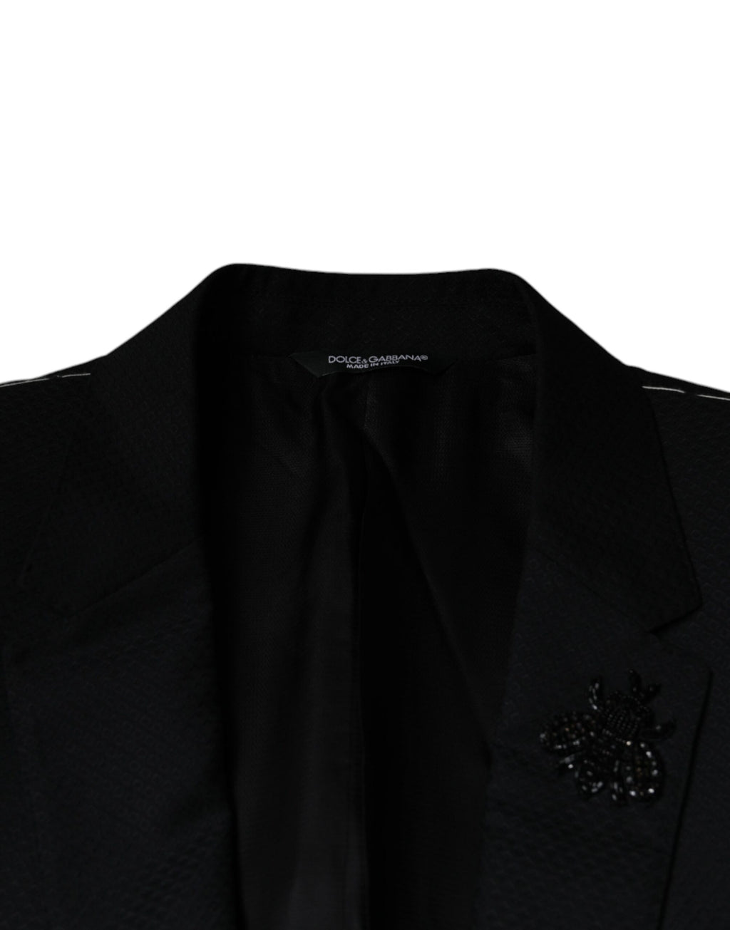 Dolce &amp; Gabbana Black MARTINI Bee Single Breasted Blazer
