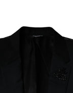 Dolce &amp; Gabbana Black MARTINI Bee Single Breasted Blazer