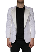 Dolce &amp; Gabbana Off White Wool Single Breasted Dress Blazer