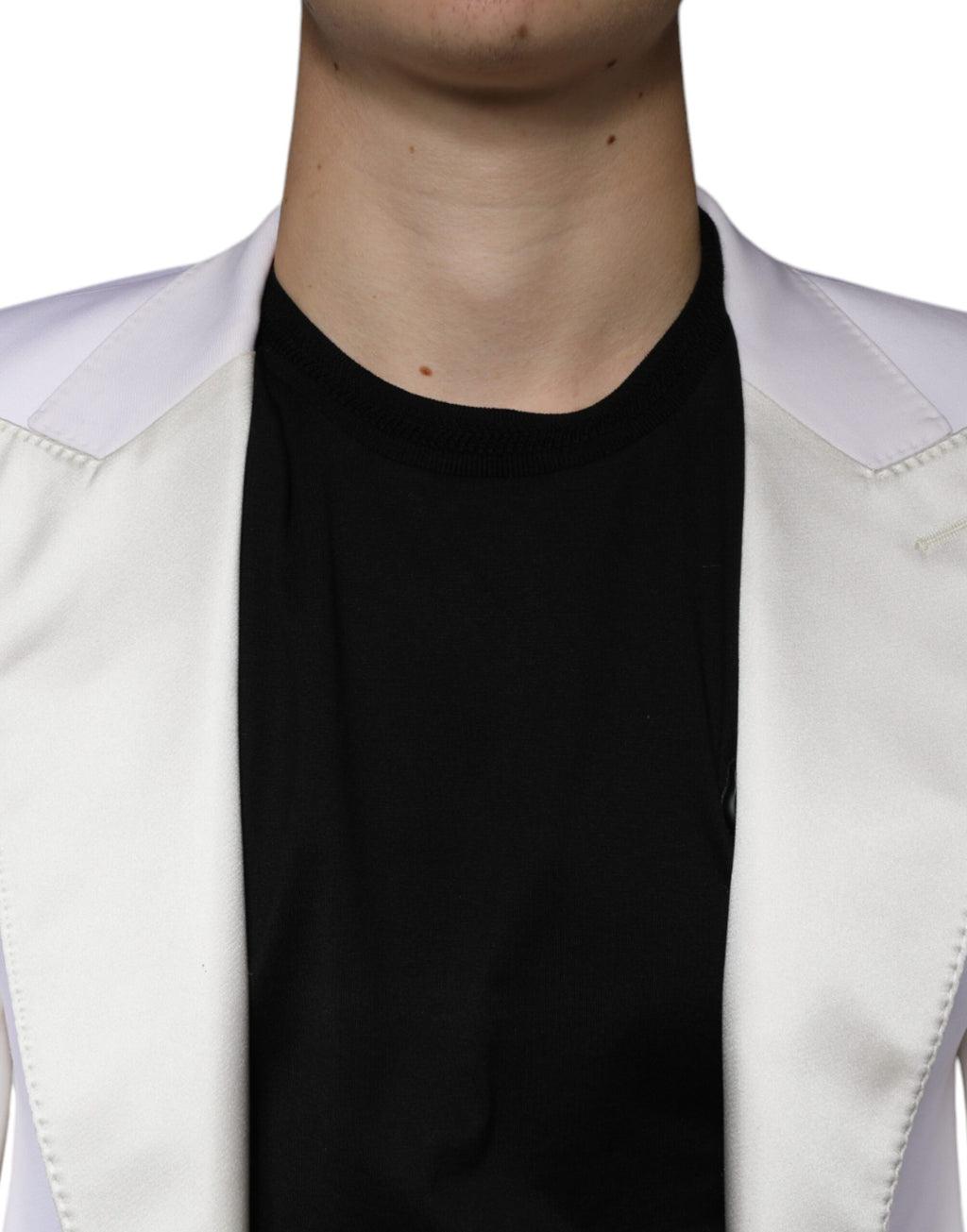 Dolce &amp; Gabbana Off White Wool Single Breasted Dress Blazer