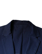 Dolce &amp; Gabbana Blue Notch Single Breasted Dress Coat Blazer