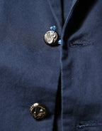 Dolce &amp; Gabbana Blue Notch Single Breasted Dress Coat Blazer