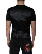 Dolce &amp; Gabbana Black Wool Formal Dress Men Waistcoat Vest